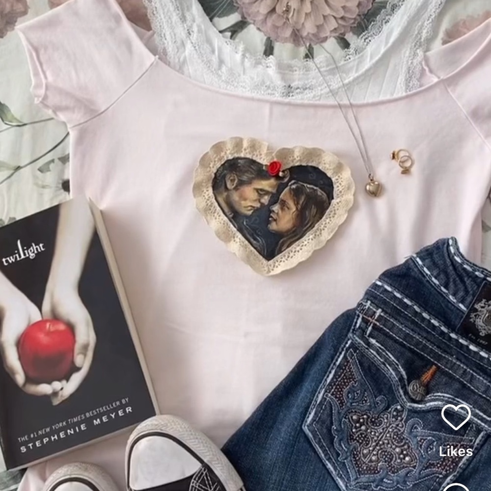 Twilight pink off shoulder top by Giamilanco